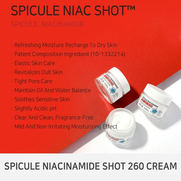Niatsinamiidiga mikronõelte kreem APLB Spicule Niacinamide Shot 260 Cream
