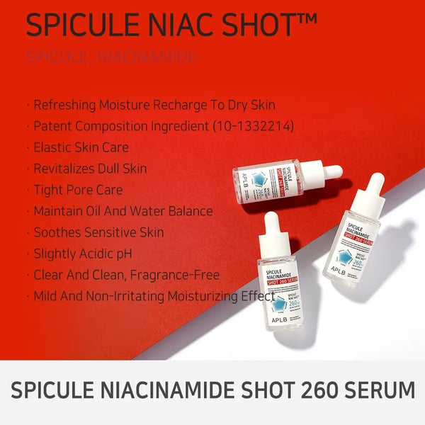 Cыворотка с микроспикулами APLB Spicule Niacinamide Shot 260 Serum