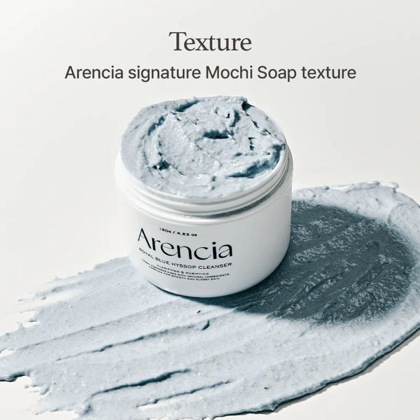 Мягкое очищающее средство с глиной и экстрактом иссопа Arencia Fresh Blue Hyssop Rice Mochi Cleanser