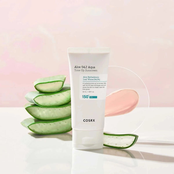 Aizsargkrēms sejai ar alveju COSRX Aloe 54.2 Aqua Tone-Up Sunscreen