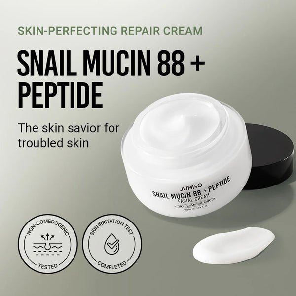 Krēms ar peptīdiem un gliemežu mucīnu Jumiso Snail Mucin 88 + Peptide Cream