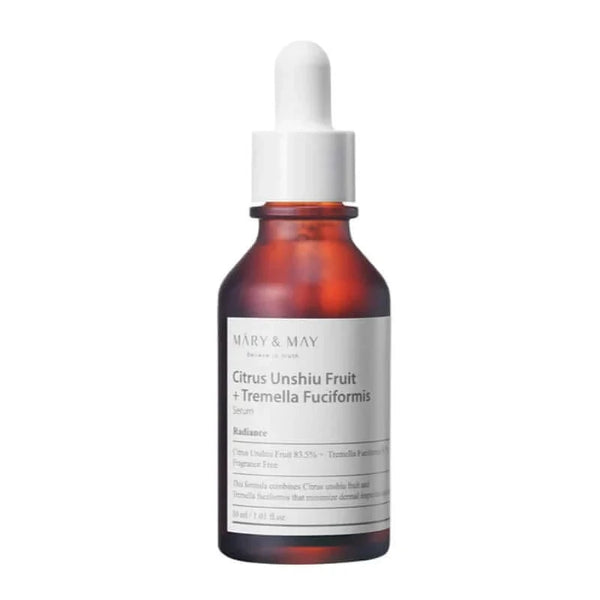 Mitrinošs serums pigmentācijas plankumu novēršanai Mary&May Citrus Unshiu Fruit + Tremella Fuciformis Serum