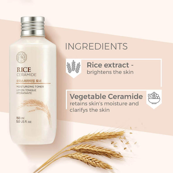 Mitrinošs rīsa toniks sejai ar keramīdiem The Face Shop Rice Ceramide Moisturizing Toner