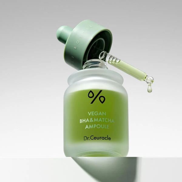 Sebumu regulējoša ampula ar BHA un matču Dr.Ceuracle Vegan BHA & Matcha Ampoule